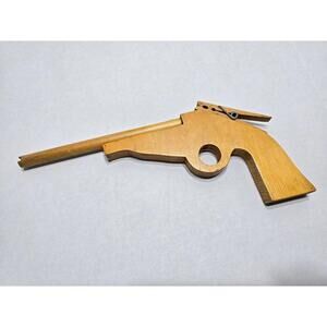 Vintage 1950's: Handmade: Wooden: Clothes Pin & Rubber Band Shooter: Tested